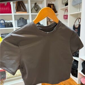 SKIMS Charcoal Crop Top
